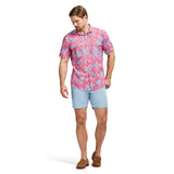SUNSHIELD PERFORMANCE SHORT SLEEVE PRINTED SHIRT - DESERT ROSE