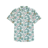 BIG & TALL DOCKSIDE SHORT SLEEVE CHAMBRAY PRINTED SHIRT - JADE