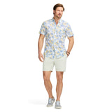 DOCKSIDE SHORT SLEEVE CHAMBRAY PRINTS - BRIGHT WHITE