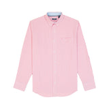PERFORMANCE COMFORT LONG SLEEVE PLAID BUTTON DOWN SHIRT - PINK CARNATION