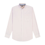 PERFORMANCE COMFORT LONG SLEEVE PLAID BUTTON DOWN SHIRT - ALMOND CREAM