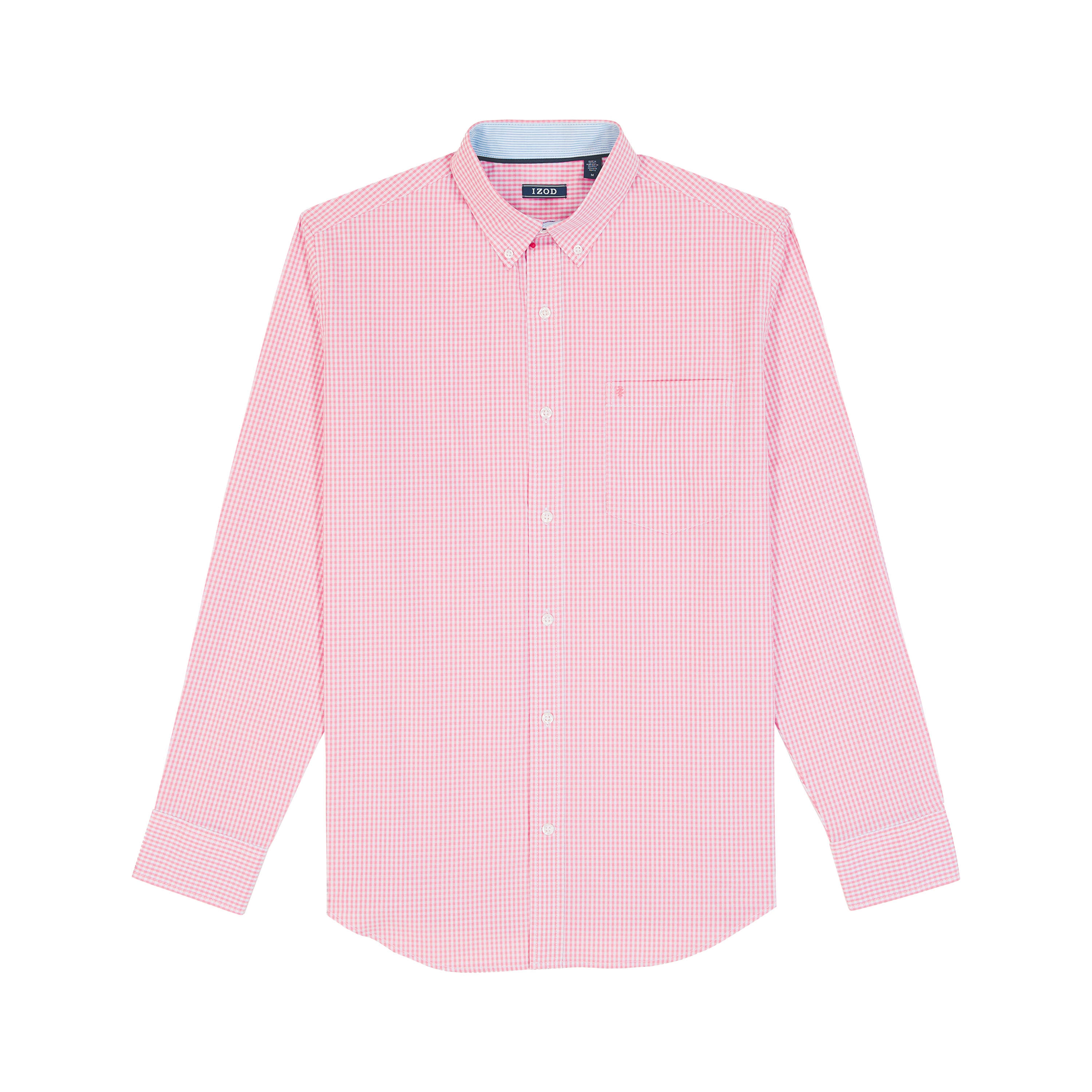 BIG AND TALL PERFORMANCE COMFORT LONG SLEEVE PLAID BUTTON