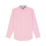 BIG & TALL PERFORMANCE COMFORT LONG SLEEVE PLAID BUTTON DOWN SHIRT - PINK CARNATION