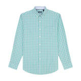PERFORMANCE COMFORT LONG SLEEVE PLAID BUTTON DOWN SHIRT - WASABI