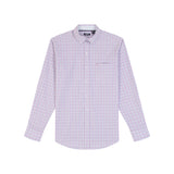 PERFORMANCE COMFORT LONG SLEEVE PLAID BUTTON DOWN SHIRT - VIOLA