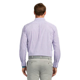 PERFORMANCE COMFORT LONG SLEEVE PLAID BUTTON DOWN SHIRT - VIOLA