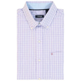 PERFORMANCE COMFORT LONG SLEEVE PLAID BUTTON DOWN SHIRT - VIOLA