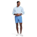 PERFORMANCE COMFORT LONG SLEEVE PLAID BUTTON DOWN SHIRT - CRYSTAL BLUE