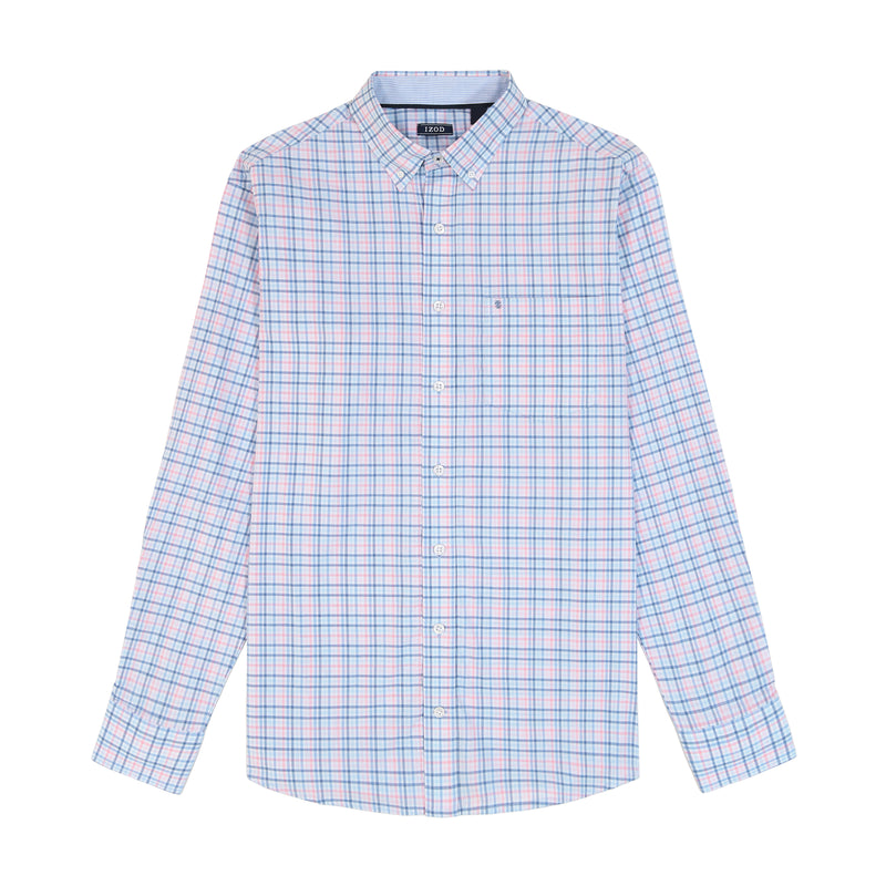 PERFORMANCE COMFORT LONG-SLEEVE PLAID BUTTON DOWN SHIRT - FAIRY TALE