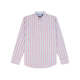 PERFORMANCE COMFORT LONG SLEEVE PLAID BUTTON DOWN SHIRT - MAUVEGLOW