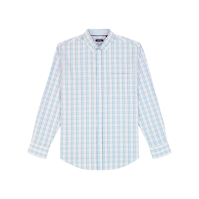 PERFORMANCE COMFORT LONG SLEEVE PLAID BUTTON DOWN SHIRT - FAIRY TALE