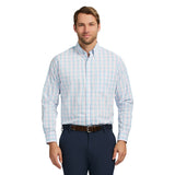 PERFORMANCE COMFORT LONG SLEEVE PLAID BUTTON DOWN SHIRT - FAIRY TALE