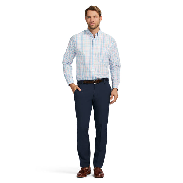 PERFORMANCE COMFORT LONG SLEEVE PLAID BUTTON DOWN SHIRT - FAIRY TALE
