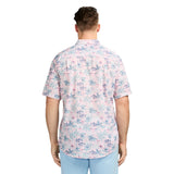 BIG & TALL DOCKSIDE SHORT SLEEVE CHAMBRAY PRINTED SHIRT - NOSEGAY