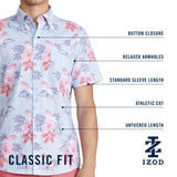 DOCKSIDE SHORT SLEEVE CHAMBRAY PRINTS - ALMOND CREAM