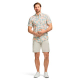 DOCKSIDE SHORT SLEEVE CHAMBRAY PRINTS - ALMOND CREAM