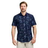 SUNSHIELD PERFORMANCE SHORT SLEEVE PRINTED SHIRT - MEDIEVAL BLUE