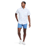 DOCKSIDE SHORT SLEEVE CHAMBRAY PRINTS - BRIGHT WHITE