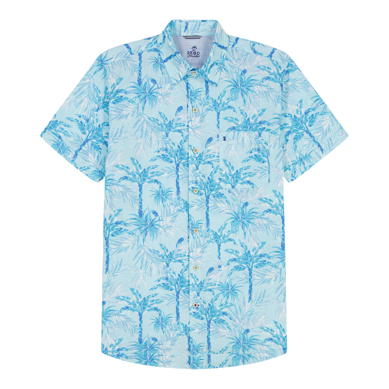 DOCKSIDE PRINTED CHAMBRAY SHORT SLEEVE BUTTON DOWN SHIRT - ATOMIZER