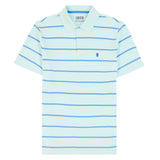 ADVANTAGE PERFORMANCE SHORT SLEEVE STRIPED POLO - LIMPET SHELL
