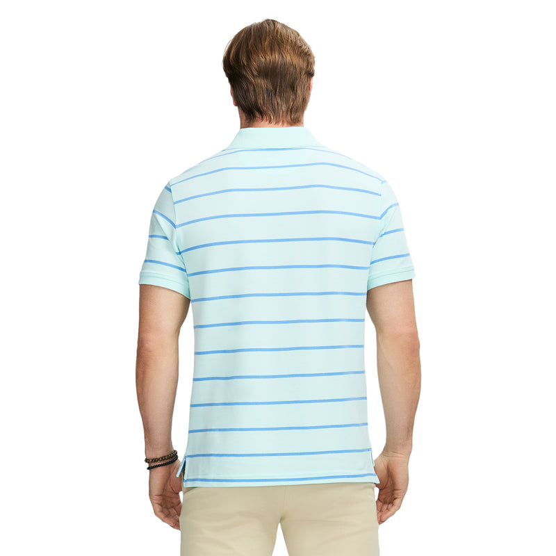 ADVANTAGE PERFORMANCE SHORT SLEEVE STRIPED POLO - LIMPET SHELL