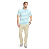 ADVANTAGE PERFORMANCE SHORT SLEEVE STRIPED POLO - LIMPET SHELL
