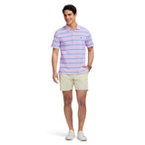 ADVANTAGE PERFORMANCE SHORT SLEEVE STRIPED POLO - VIOLA
