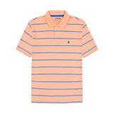 ADVANTAGE PERFORMANCE SHORT SLEEVE STRIPED POLO - CANTALOUPE