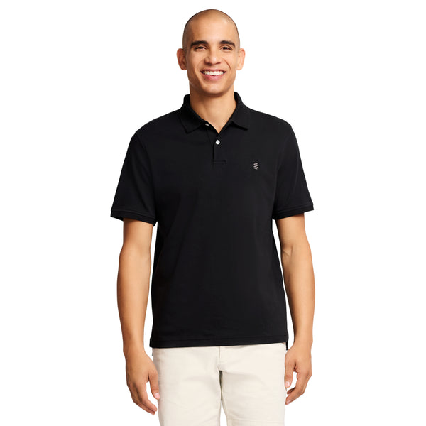 INTERLOCK SHORT SLEEVE POLO - BLACK