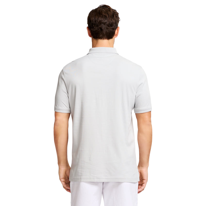 INTERLOCK SHORT SLEEVE POLO - HARBOR MIST