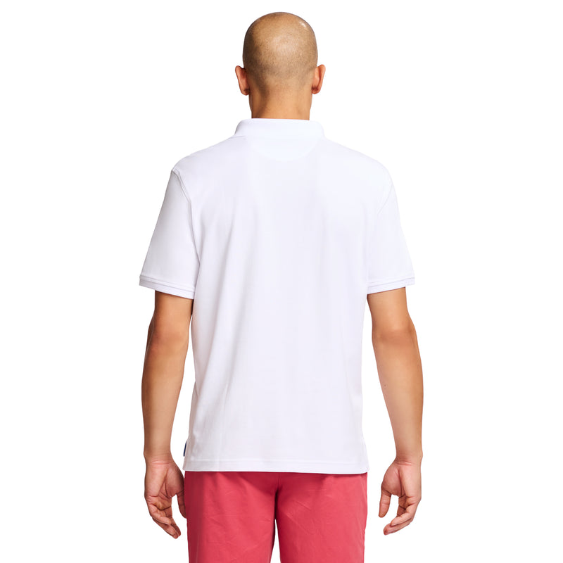 INTERLOCK SHORT SLEEVE POLO - BRIGHT WHITE