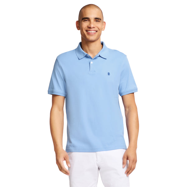 INTERLOCK SHORT SLEEVE POLO - CORNFLOWER BLUE