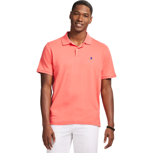 INTERLOCK SHORT SLEEVE POLO - PORCELAIN ROSE