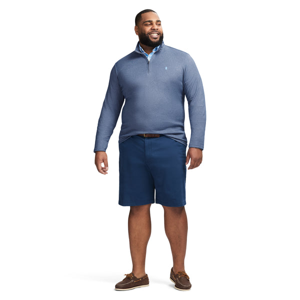 BIG AND TALL PERFORMANCE COMFORT QUARTER ZIP - MEDIEVAL BLUE