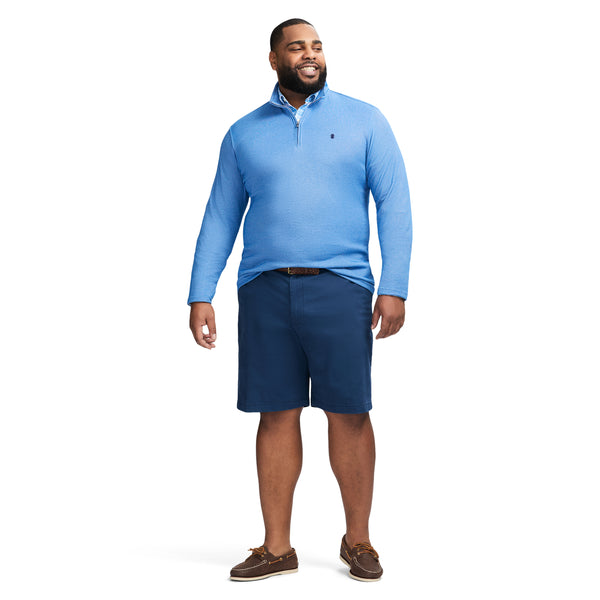 BIG AND TALL PERFORMANCE COMFORT QUARTER ZIP - BRIGHT COBALT