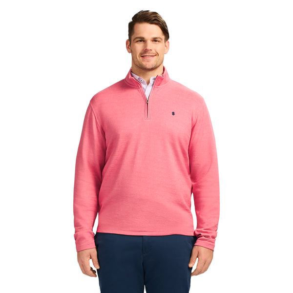 BIG AND TALL PERFORMANCE COMFORT QUARTER ZIP - HOLLY BERRY