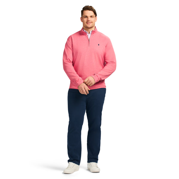 BIG AND TALL PERFORMANCE COMFORT QUARTER ZIP - HOLLY BERRY