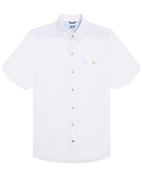 DOCKSIDE SHORT SLEEVE CHAMBRAY SHIRT - BRIGHT WHITE