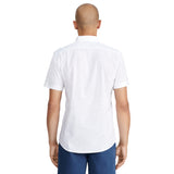 DOCKSIDE SHORT SLEEVE CHAMBRAY SHIRT - BRIGHT WHITE