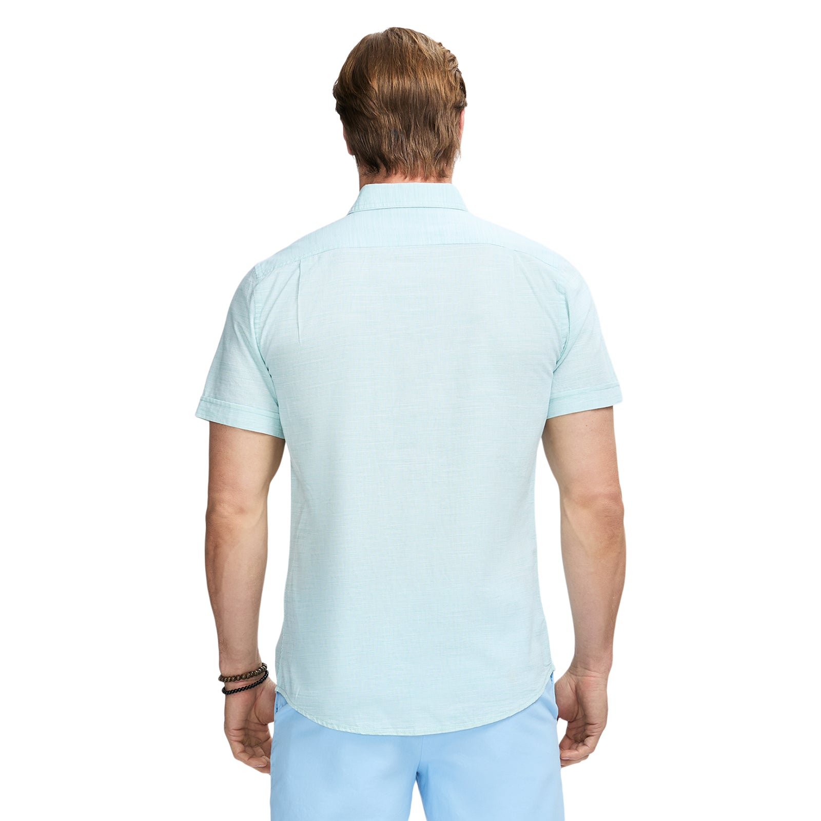 Dockside Solid Chambray Short Sleeve Button Down Shirt - Wasabi – IZOD