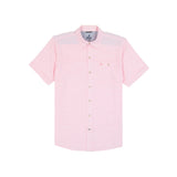 DOCKSIDE SHORT SLEEVE CHAMBRAY SHIRT - PINK CARNATION