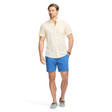 DOCKSIDE SHORT SLEEVE CHAMBRAY SHIRT - BANANA CREAM