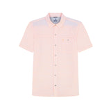 BIG & TALL DOCKSIDE SHORT SLEEVE CHAMBRAY SHIRT - CANTALOUPE