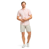 DOCKSIDE SHORT SLEEVE CHAMBRAY SHIRT - CANTALOUPE