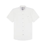BIG & TALL DOCKSIDE SHORT SLEEVE CHAMBRAY SHIRT - BRIGHT WHITE