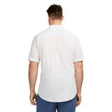 BIG & TALL DOCKSIDE SHORT SLEEVE CHAMBRAY SHIRT - BRIGHT WHITE