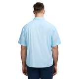 BIG & TALL DOCKSIDE SHORT SLEEVE CHAMBRAY SHIRT - AQUARIUS