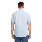 BIG & TALL DOCKSIDE SHORT SLEEVE CHAMBRAY SHIRT - BLUE REVIVAL