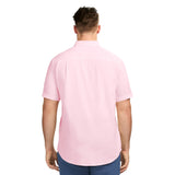 BIG & TALL DOCKSIDE SHORT SLEEVE CHAMBRAY SHIRT - PINK CARNATION