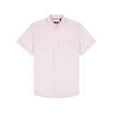 BREEZE SHORT SLEEVE PRINTED BUTTON DOWN SHIRT - PRISM PINK
